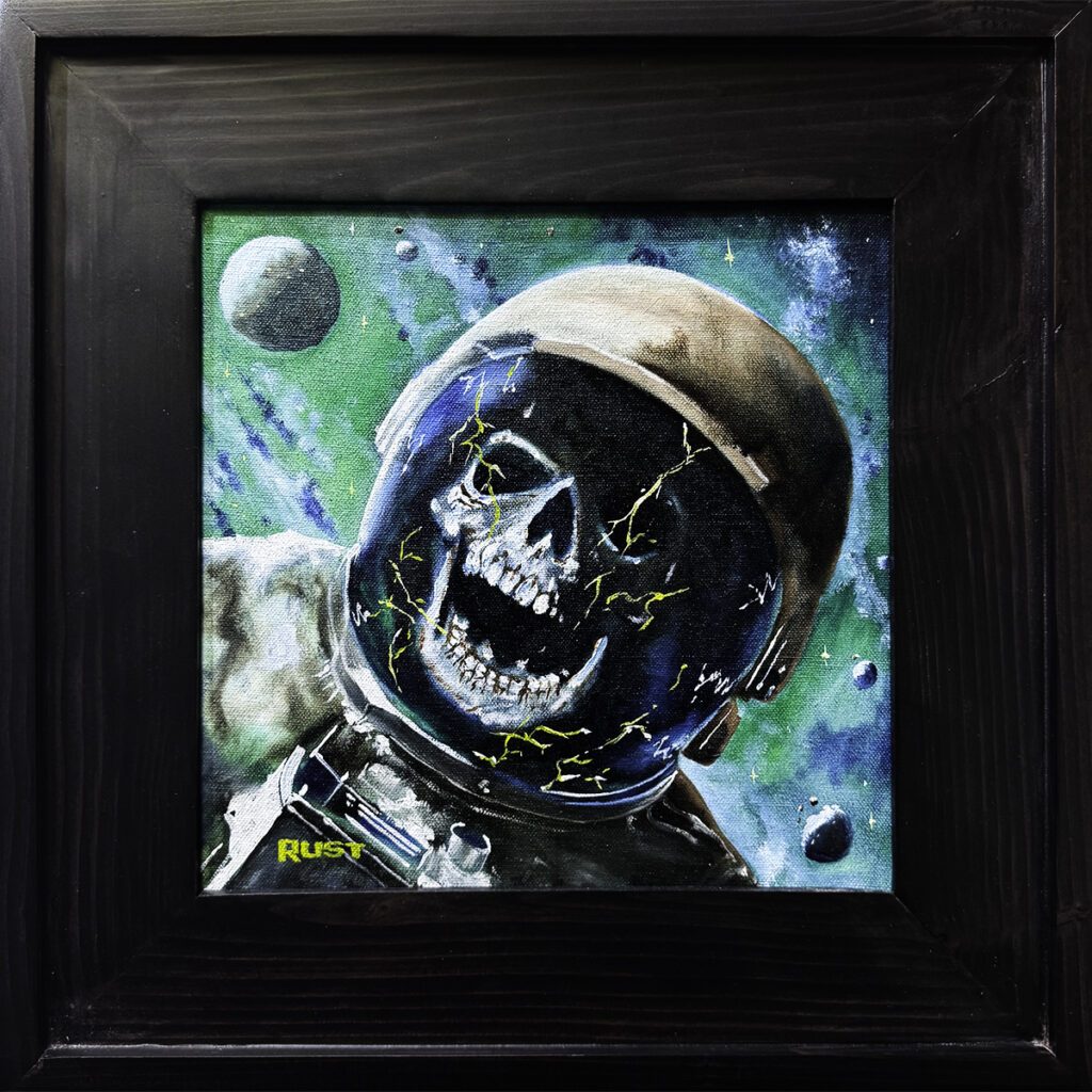 Spaced, Oil on Canvas - 11"X11"
